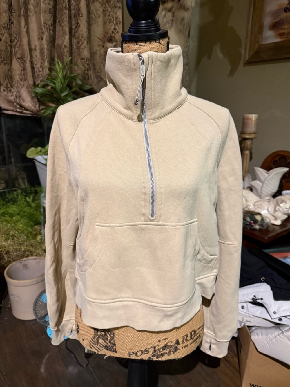 lululemon athletica Cream Half-Zip Scuba Pullover Jacket